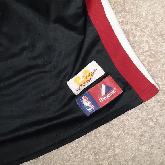 MEN'S MAJESTIC NBA DWAYNE WADE MIAMI HEAT JERSEY - Picture 10 of 10